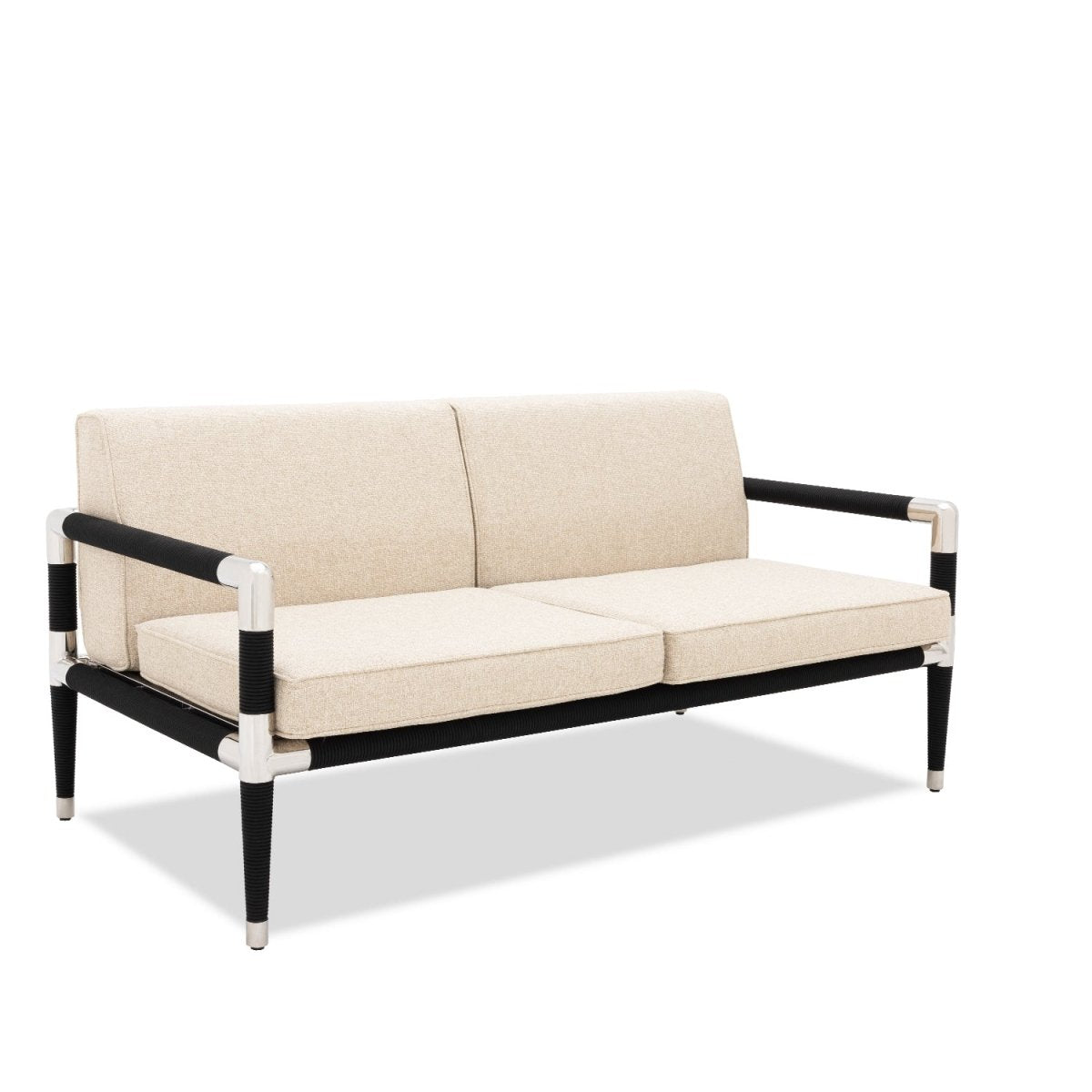 Marina 2 Seat Sofa Black Rope