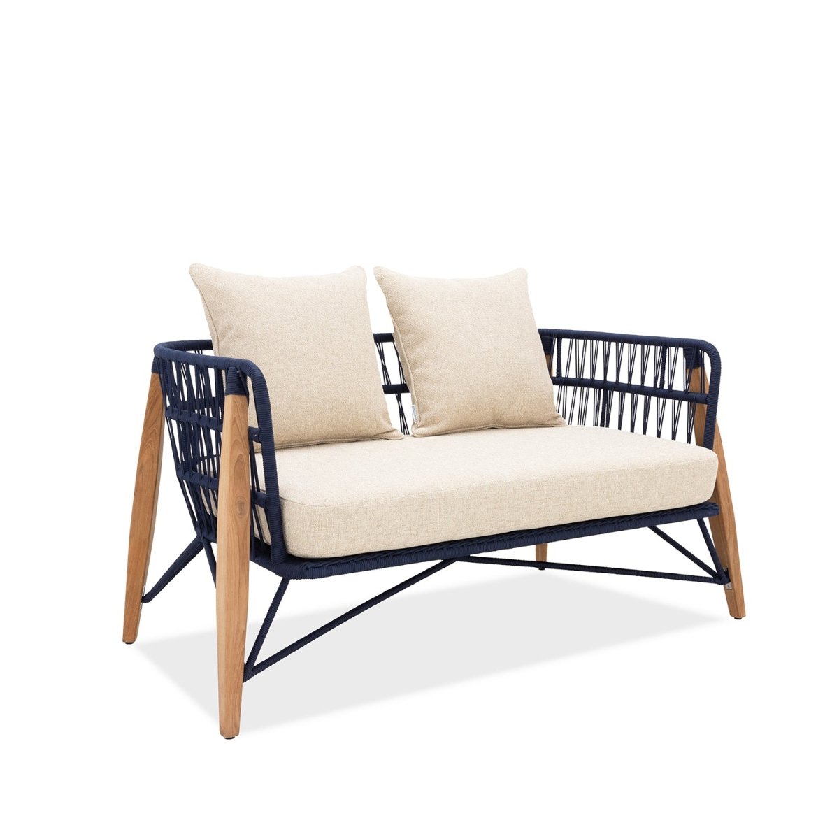 Pimlico Club Lounge | 2 Seat Sofa Blue Rope