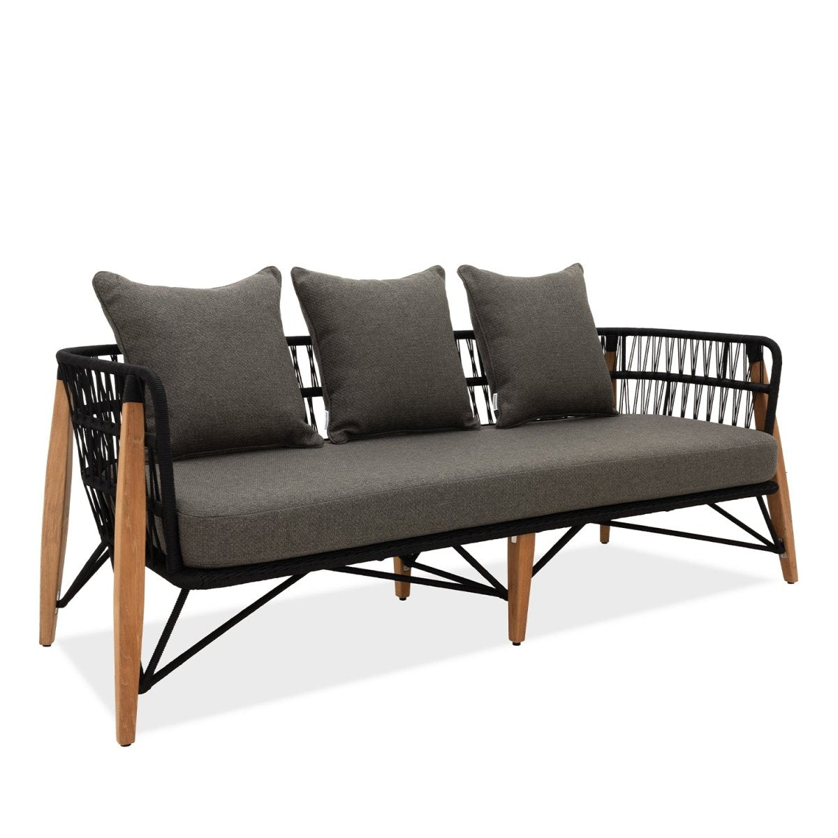 Pimlico Club Lounge | 3 Seat Sofa Black Rope