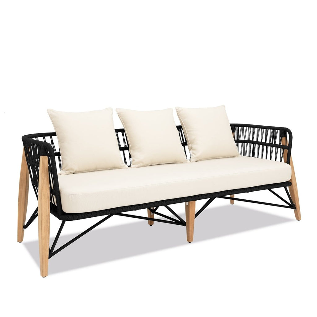 Pimlico Club Lounge | 3 Seat Sofa Black Rope