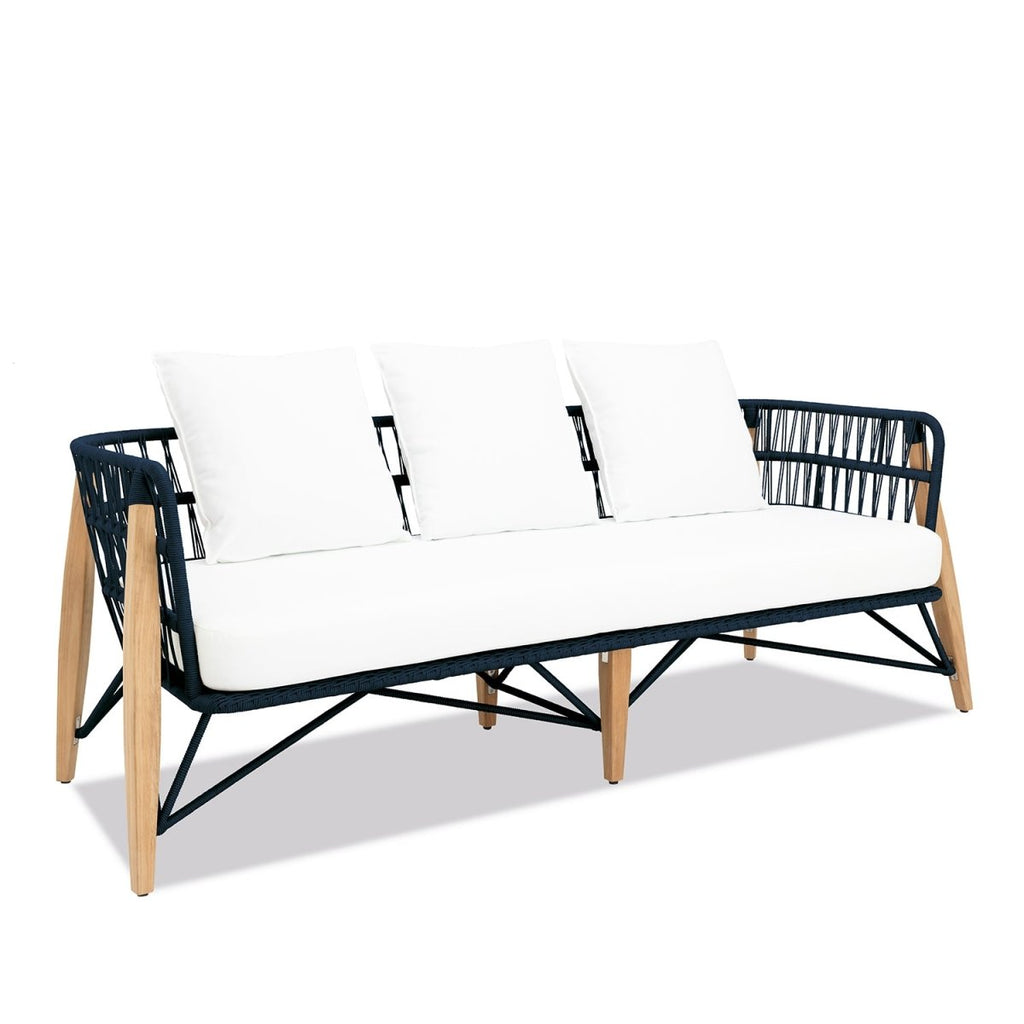 Pimlico Club Lounge | 3 Seat Sofa Blue Rope