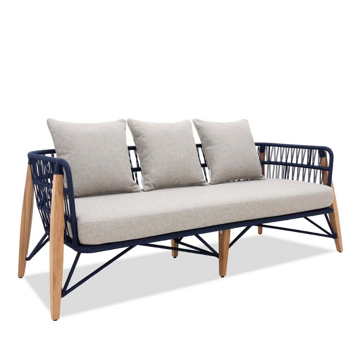 Pimlico Club Lounge | 3 Seat Sofa Blue Rope