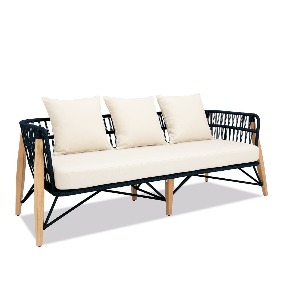 Pimlico Club Lounge | 3 Seat Sofa Blue Rope