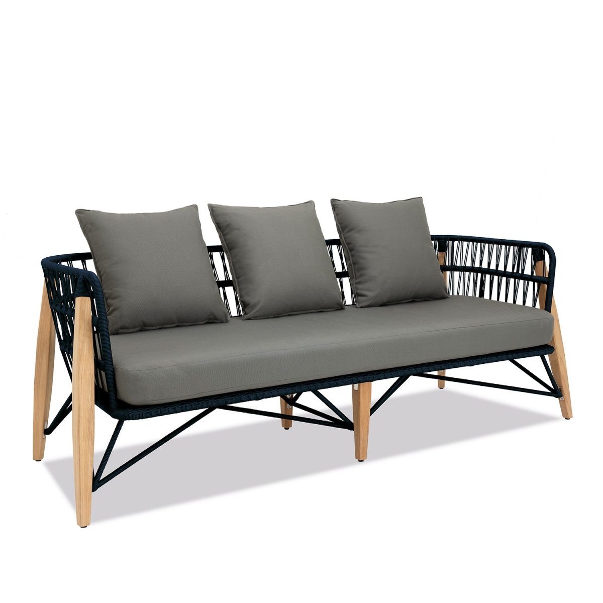 Pimlico Club Lounge | 3 Seat Sofa Blue Rope