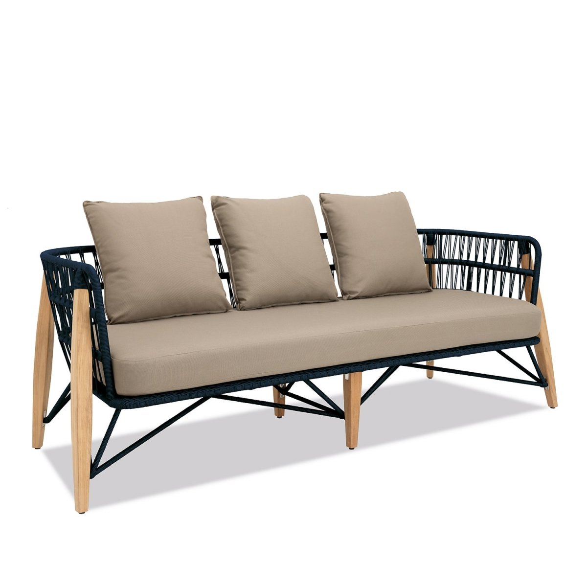Pimlico Club Lounge | 3 Seat Sofa Blue Rope