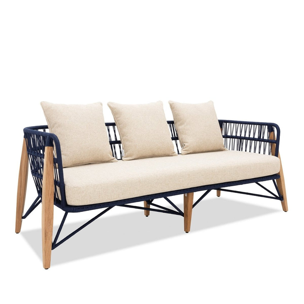 Pimlico Club Lounge | 3 Seat Sofa Blue Rope