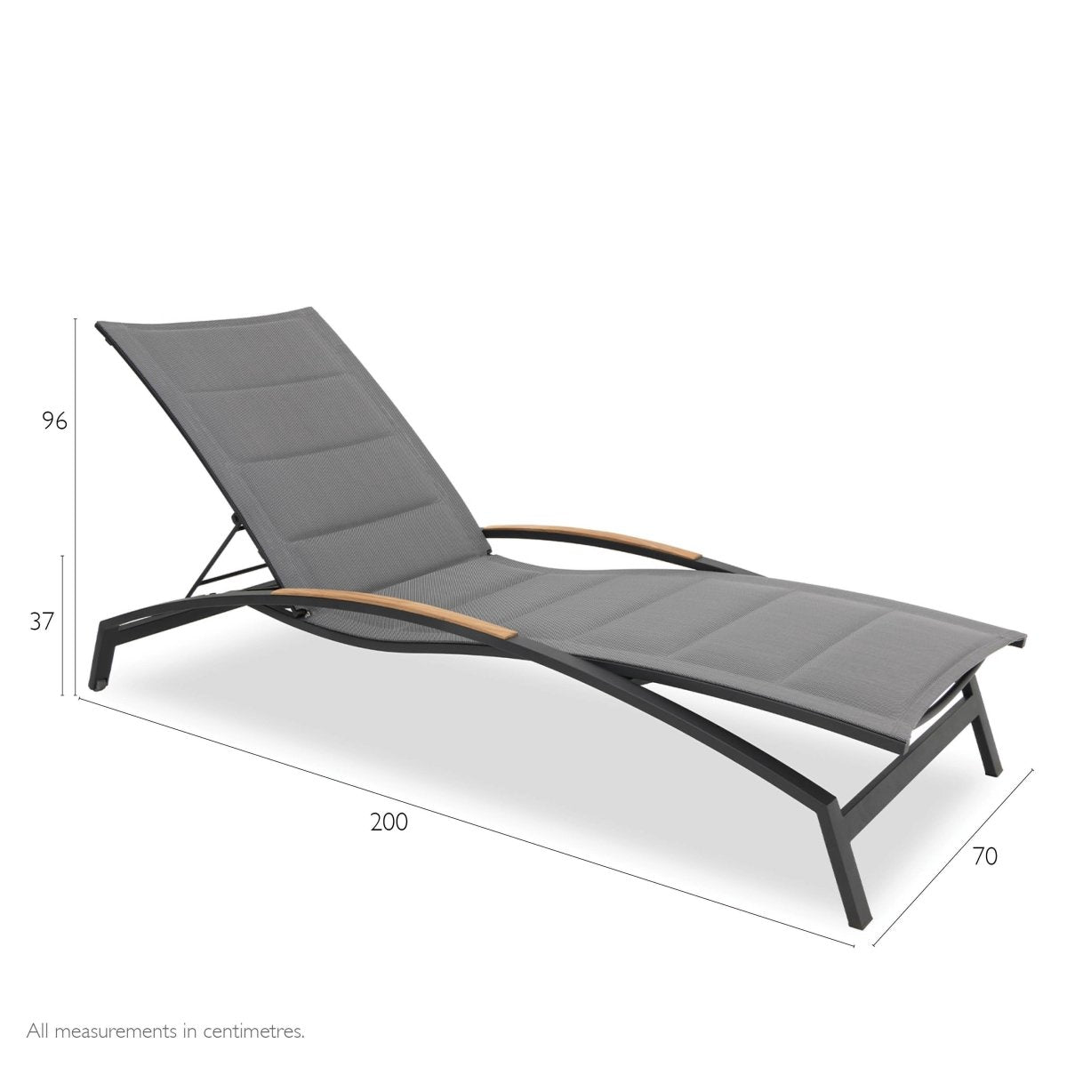 Plaza Powder-Coated Lounger